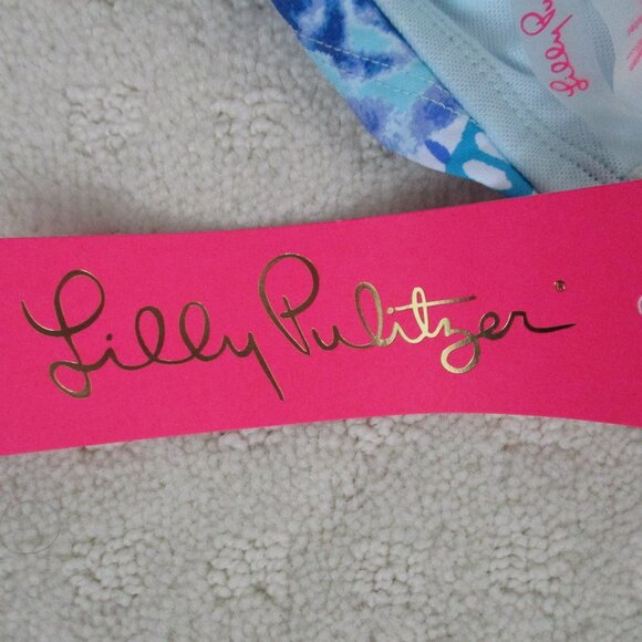 LILLY PULITZER LAGOON SARONG TURQUOISE OASIS HALF SHELL BOTTOMS! - Picture 4 of 8